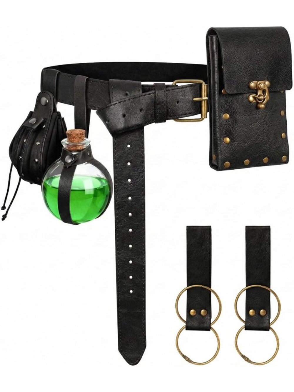 Medieval Pirate Costume Belt Pouch Set | Renaissance Cosplay Accessories